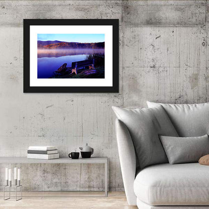 Misty Lake Sunrise Wall Art