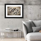 Vintage Barber Tools on Wooden Workbench Wall Art