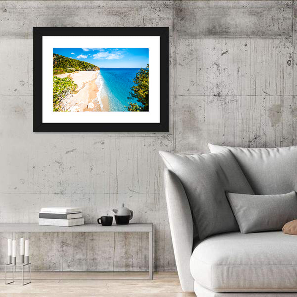Mylopotamos Turquoise Beach Wall Art in a room, landscape