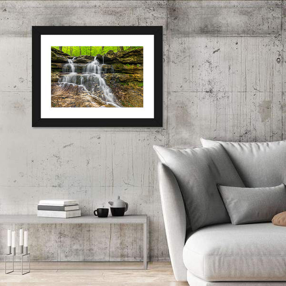 Mossy Ledge Waterfall Wall Art