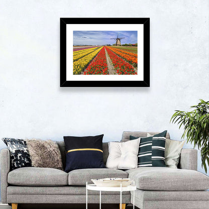 Colorful Tulip Farm Wall Art