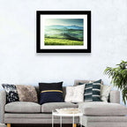 Misty Rolling Hills with Cypresses Wall Art
