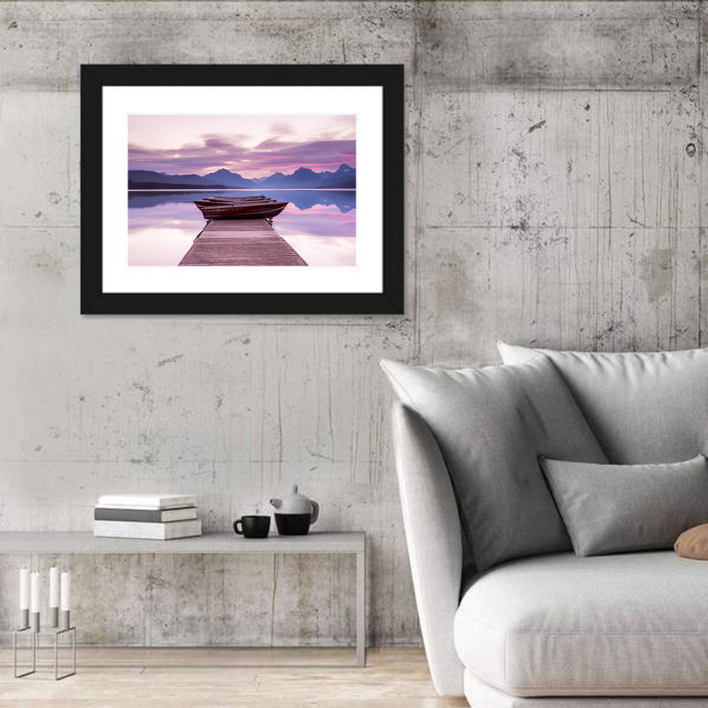 Lake Mcdonald Sunset Dock Wall Art