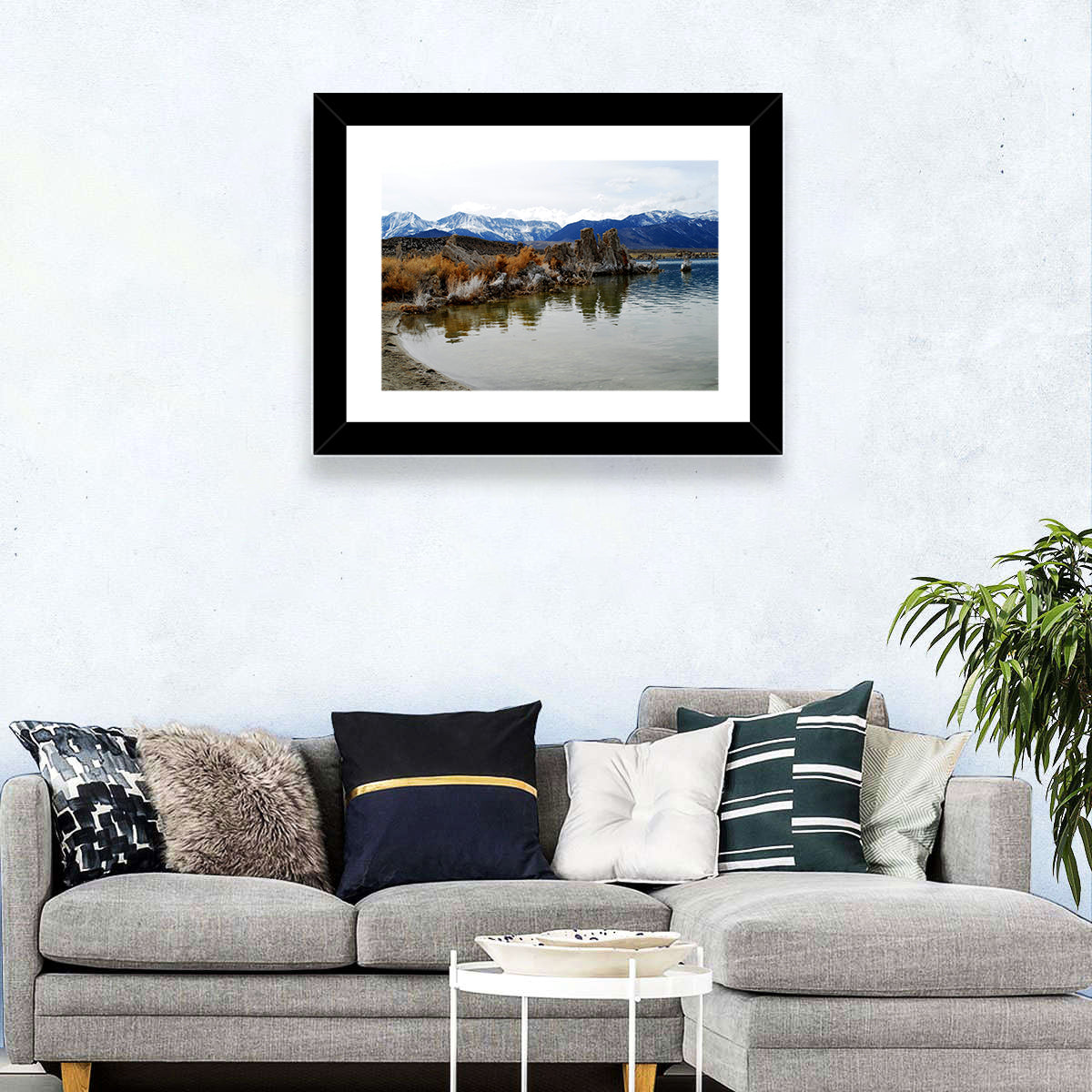 Mono Lake Tufa Towers with Mount Whitney Wall Art in a room, landscape