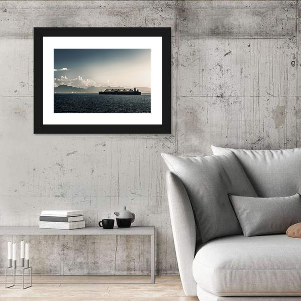 Lng Tanker at Sea Wall Art in a room, landscape