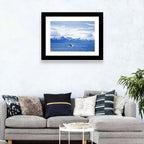 Humpback Whale with Snow Capped Mountains Wall Art