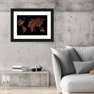 World Map Abstract Wall Art