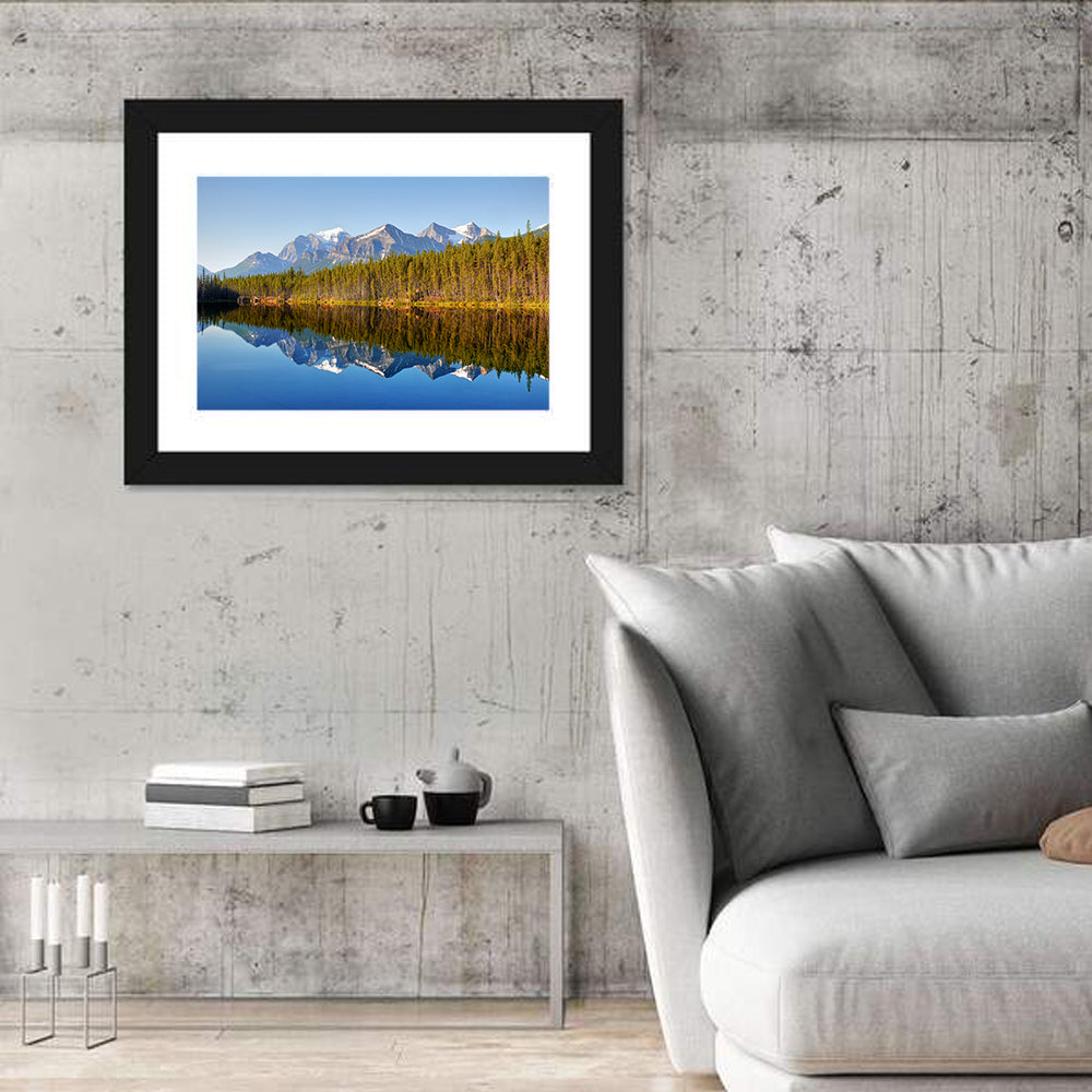 Herbert Lake Reflection Wall Art in a room, landscape