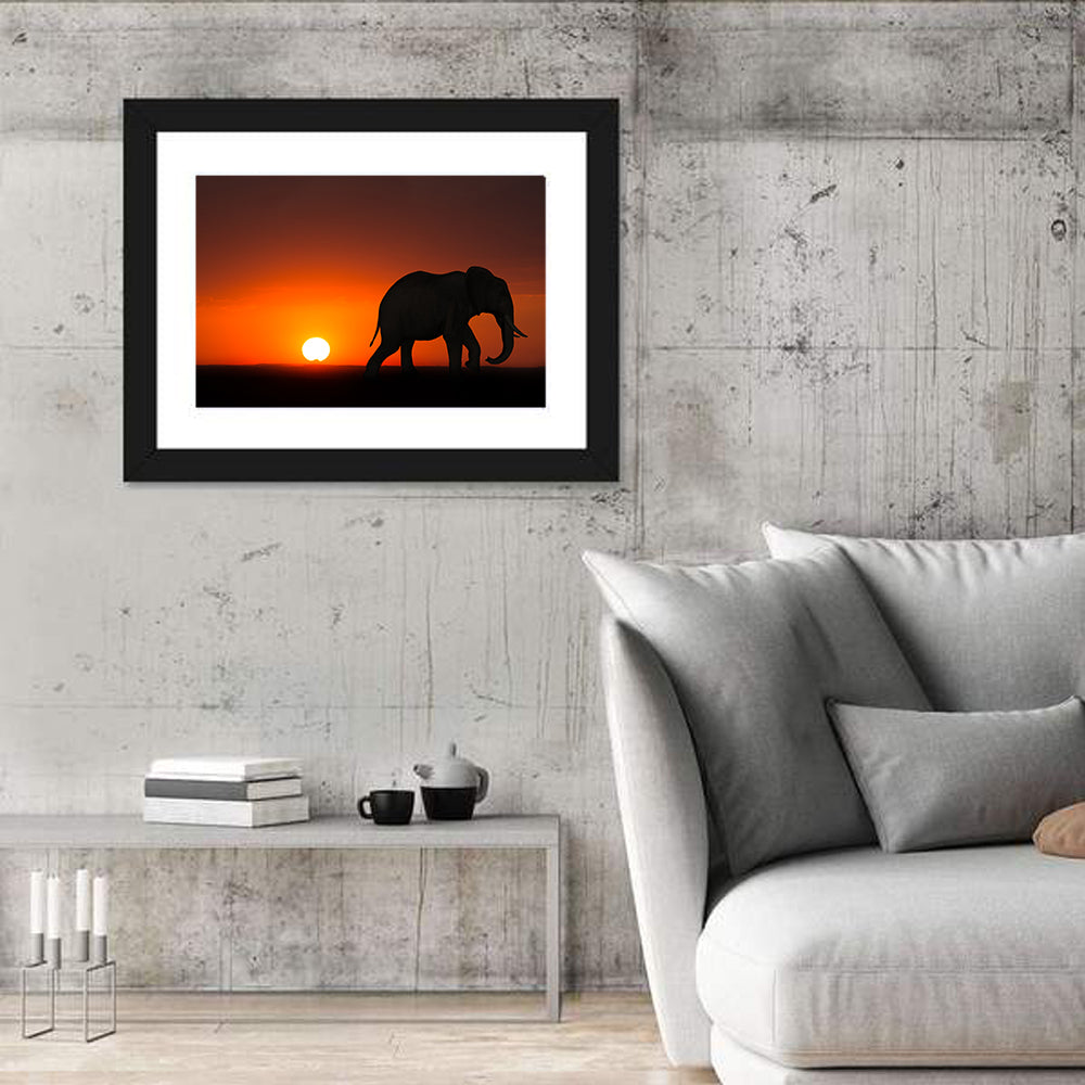 Elephant Silhouette Wall Art