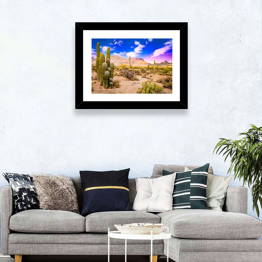 Arizona Saguaro Sunset Wall Art