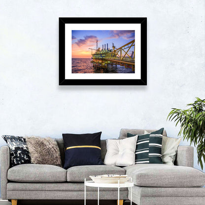 Ocean Oil Rig Wall Art