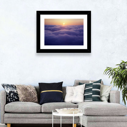 Sunset Above Clouds Wall Art