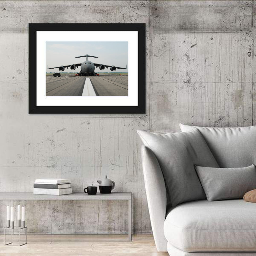 C-130 on Runway Wall Art