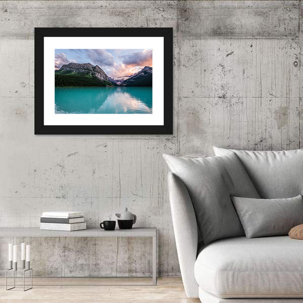 Turquoise Sunset at Lake Louise Wall Art