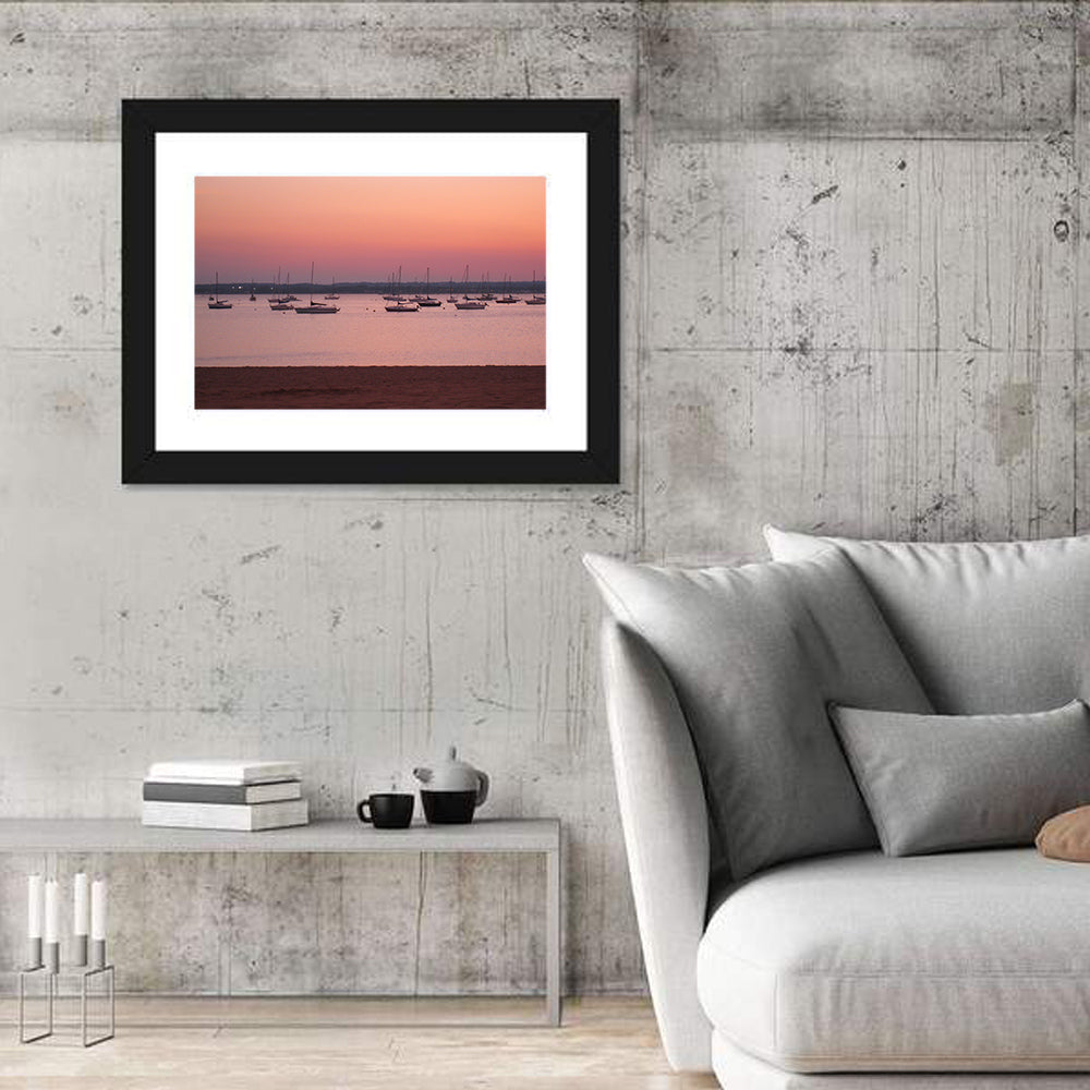 East Haven Beach Sunset Wall Art in a room, landscape