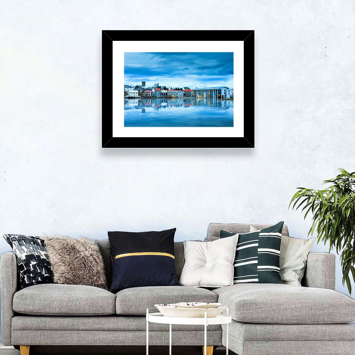 Reykjavik City Hall at Blue Hour Wall Art