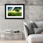 Alien Meadow Under a Giant Planet Wall Art