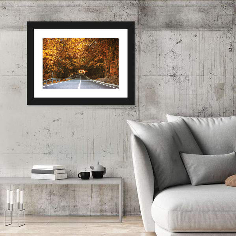 Autumn Forest Road with Canopy Wall Art