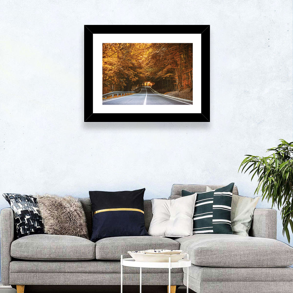 Autumn Forest Road with Canopy Wall Art