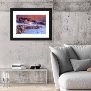 Idyllic Mountains Sunset Wall Art