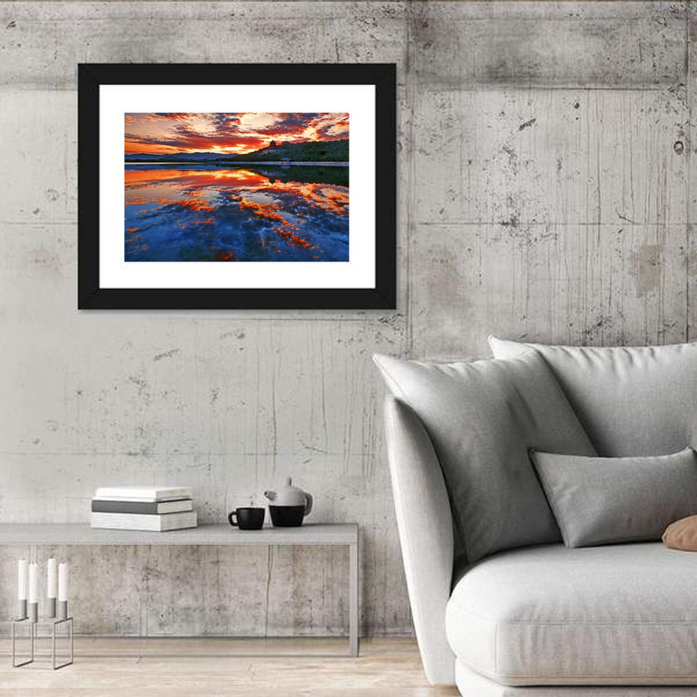 Kunming Lake Sunset, Summer Palace Wall Art in a room, landscape