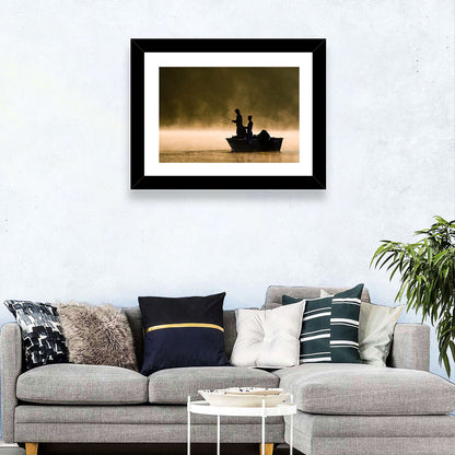 Misty Lake Fishing Wall Art