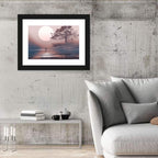 Couple Under Supermoon Wall Art
