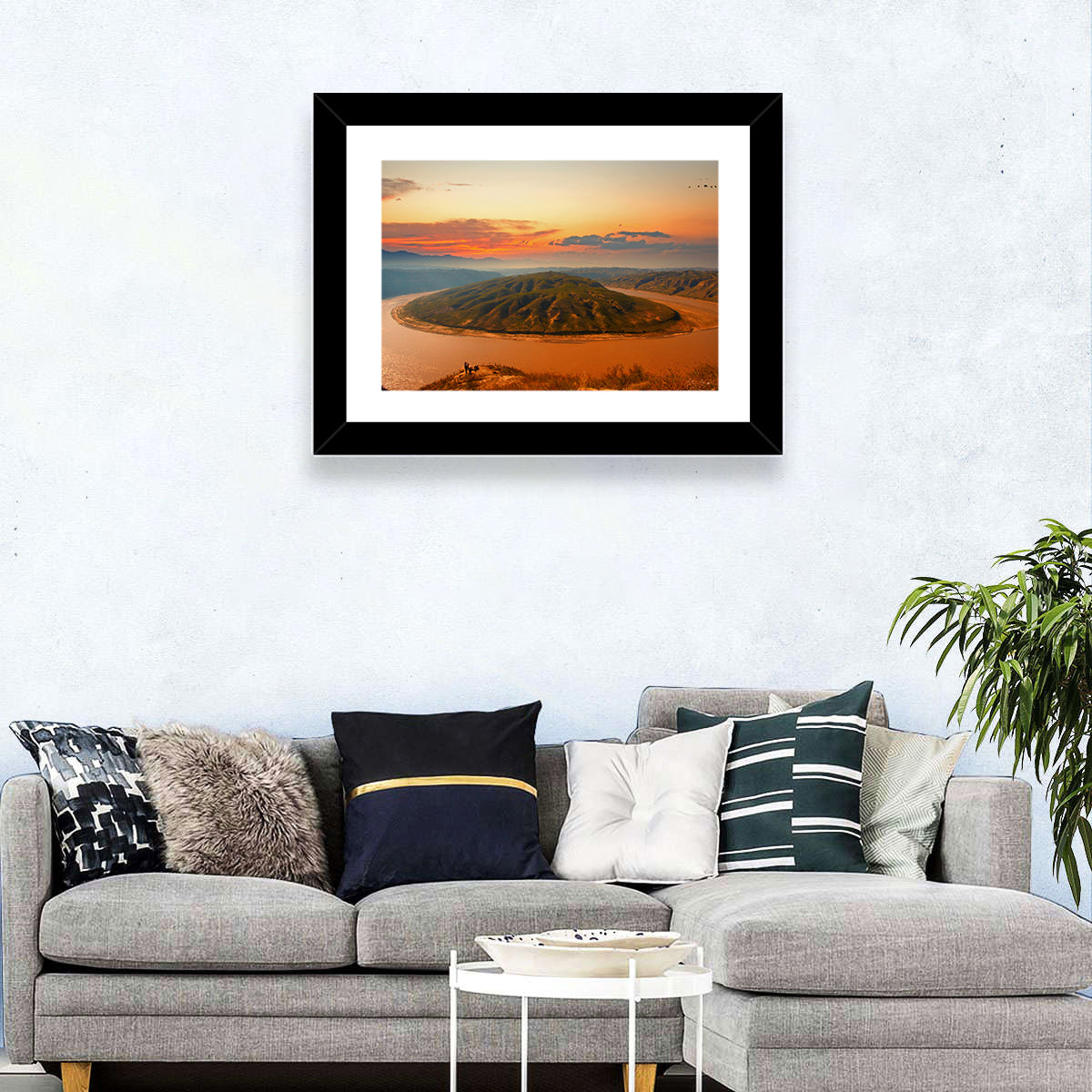 Yellow River Qianshan Bend Wall Art