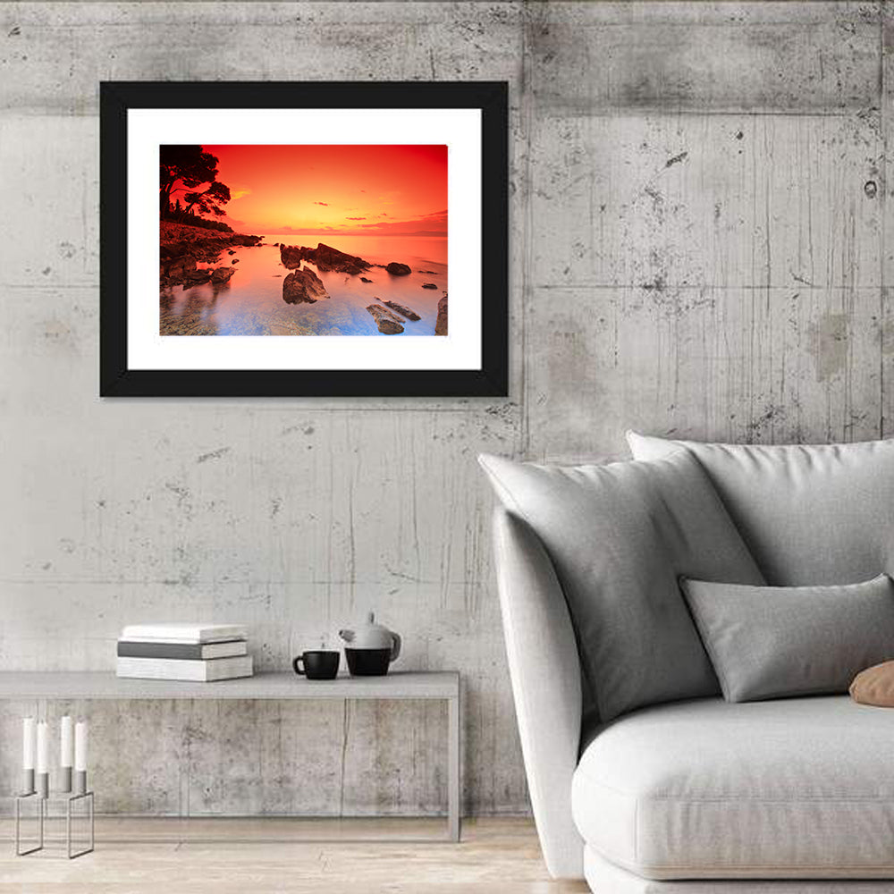 Brac Island Fiery Sunset Wall Art