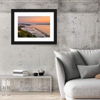 Pylos Harbor Lighthouse Sunset Wall Art