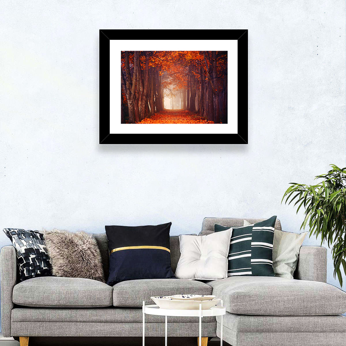 Hazy Autumn Forest Wall Art