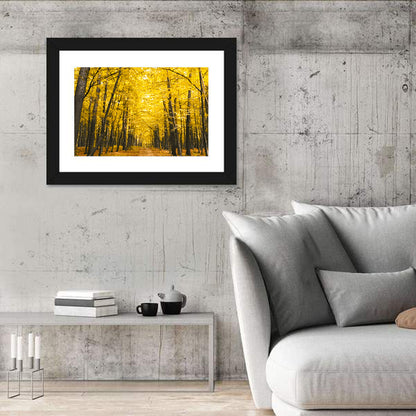 Yellow Autumn Forest Wall Art