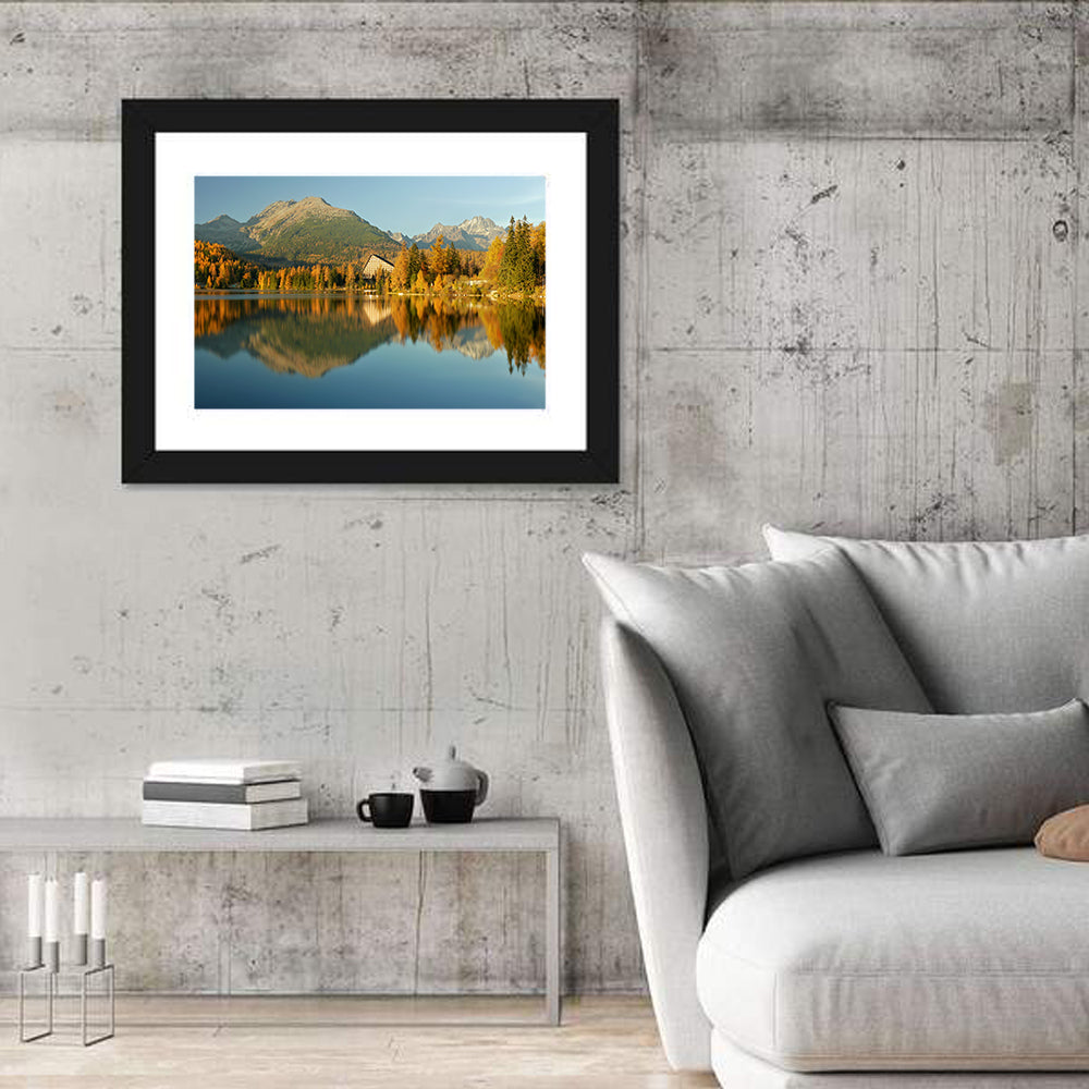 Štrbské Pleso Lake, High Tatras Wall Art in a room, landscape