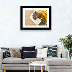 Shawarma and Fries Flat Lay Wall Art