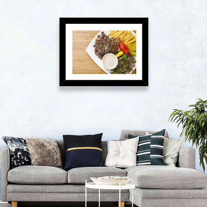 Beef with Fries Dish Wall Art