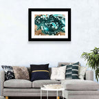 Teal Oil and Water Bubble Abstract Wall Art