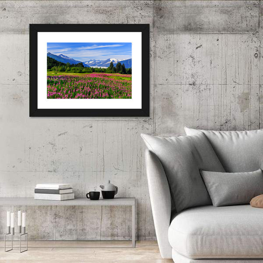 Juneau Meadow with Mendenhall Glacier Wall Art