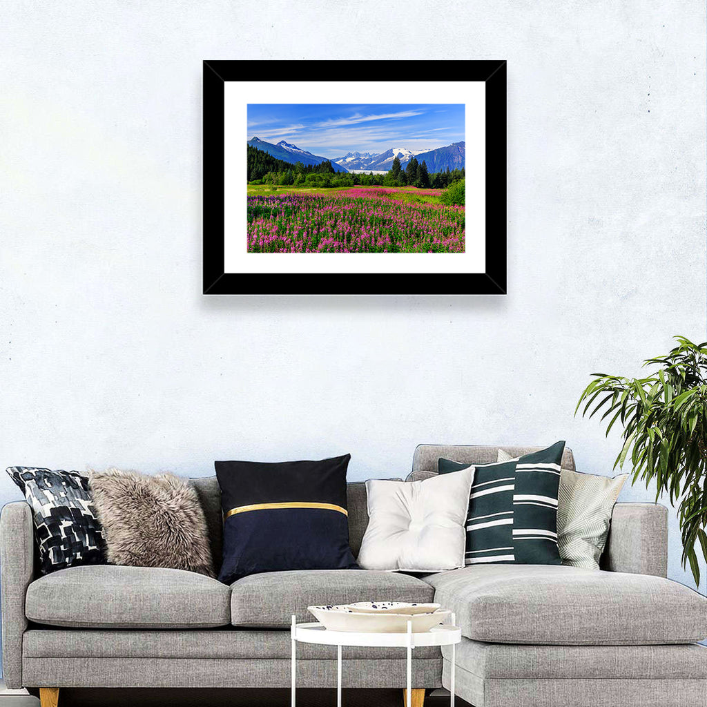 Juneau Meadow with Mendenhall Glacier Wall Art