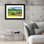 Red Tractor Farm Landscape Wall Art