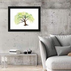 Weeping Willow Watercolor Sketch Wall Art
