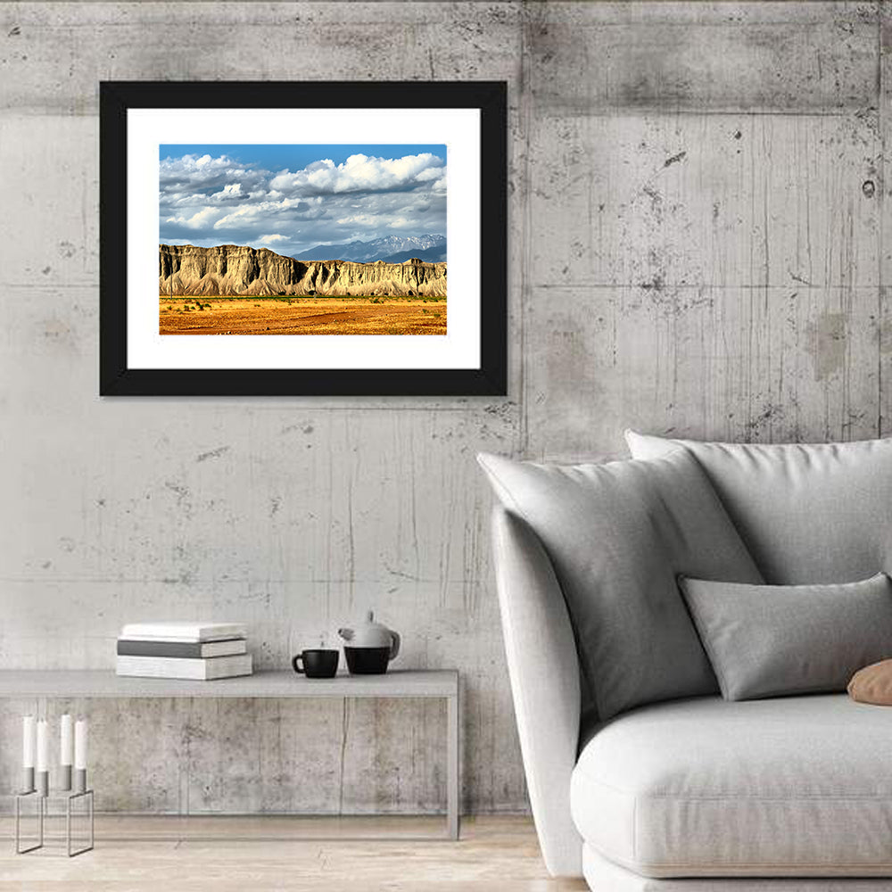 Snake Mountain Ridge Cliffs Wall Art in a room, landscape
