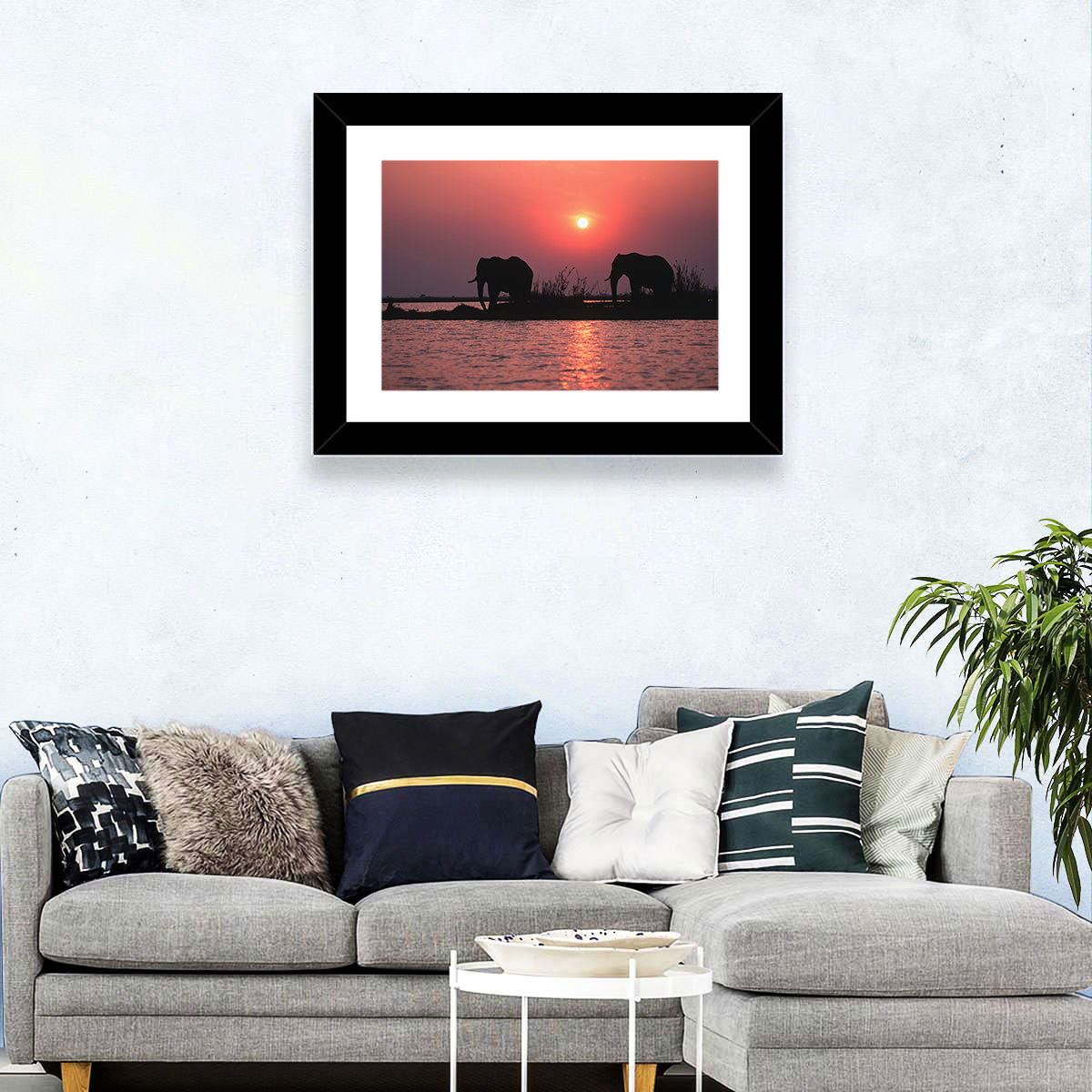 African Elephants Wall Art