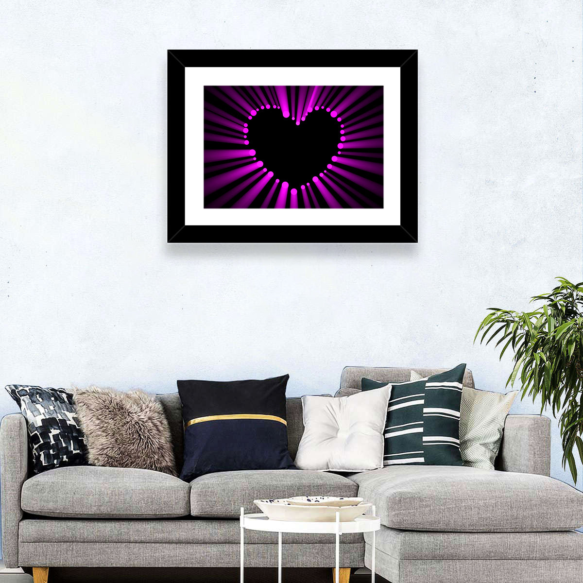 Glowing Heart Wall Art