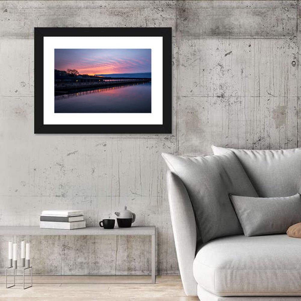 Skaneateles Lake Pier at Dusk Wall Art