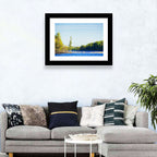 Summer Forest Lake Shoreline Wall Art