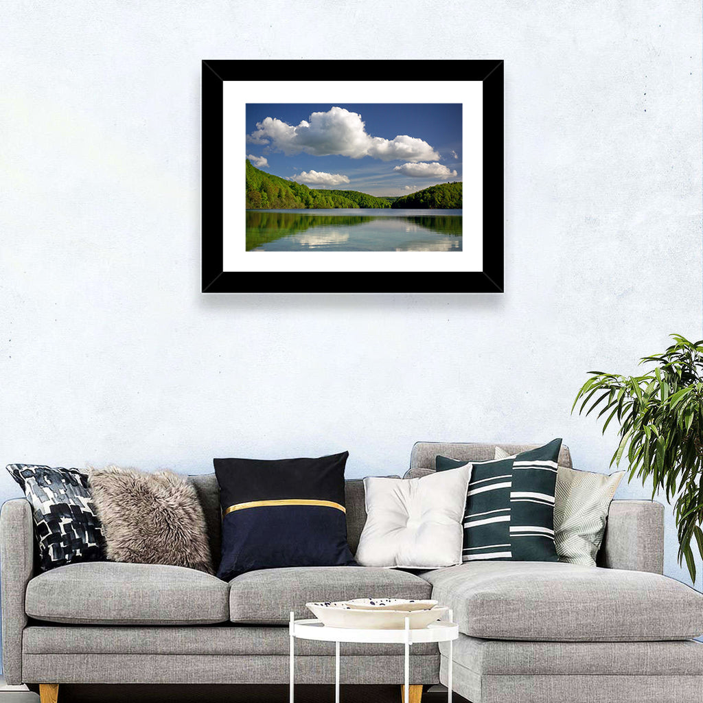 Plitvice Forest Lake Scene Wall Art