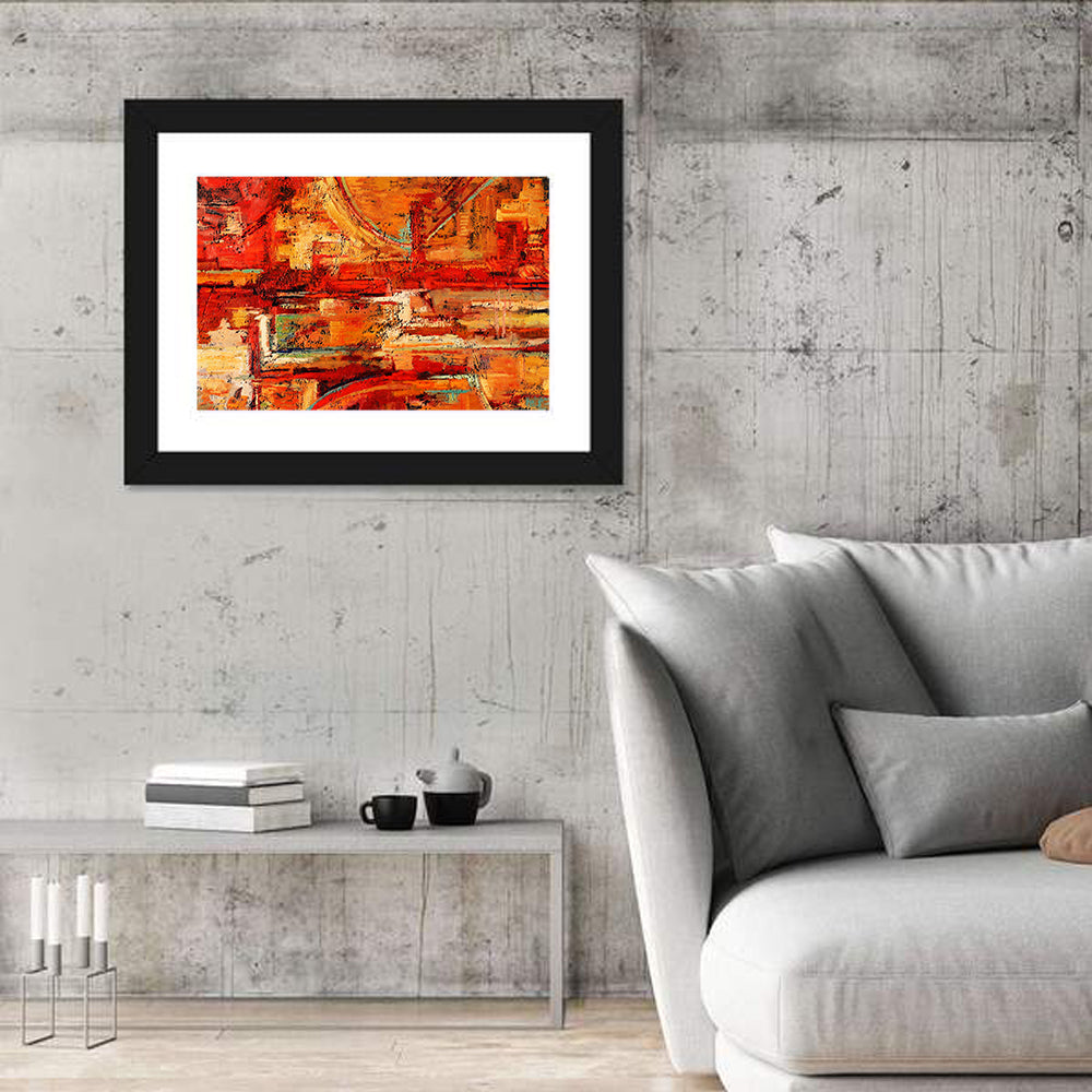 Vibrant Impasto Color Blocks Wall Art
