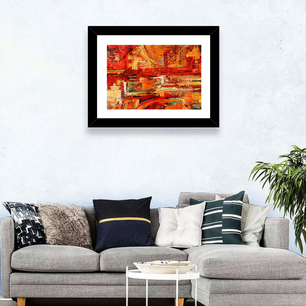 Vibrant Impasto Color Blocks Wall Art