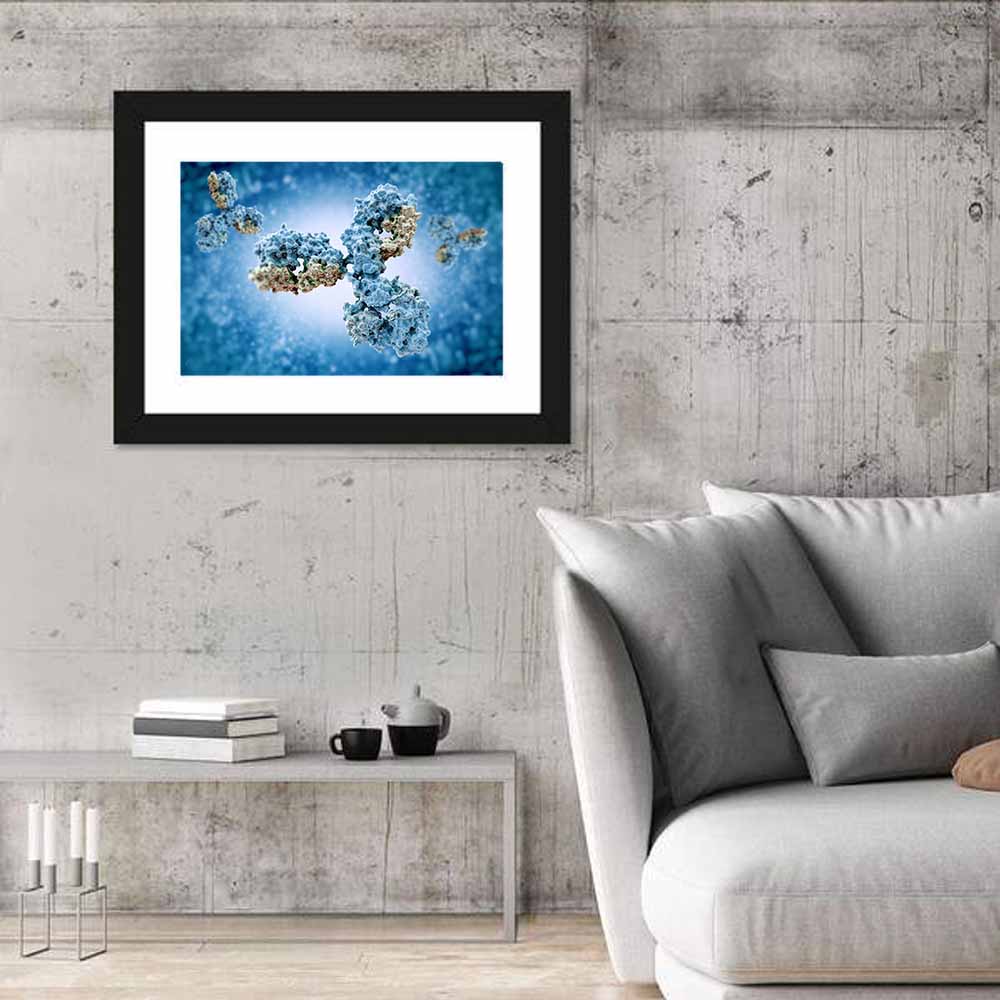 Y-shaped Antibody Illustration Wall Art