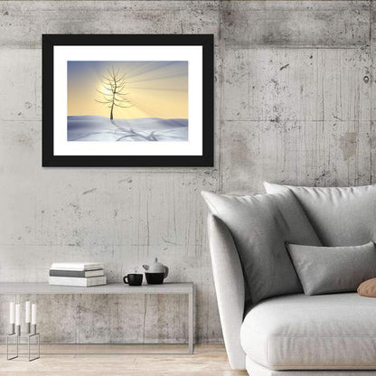 Winter Tree and Sunrise Wall Art